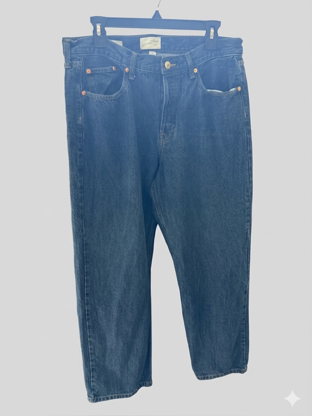 Universal Thread Women's Boyfriend Jeans in Dark Blue Denim